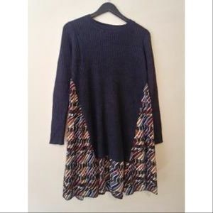 NWOT Long sleeve knit layered fall / winter dress